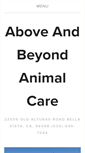 Mobile Screenshot of aboveandbeyondanimalcare.com