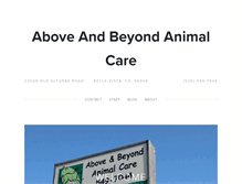 Tablet Screenshot of aboveandbeyondanimalcare.com